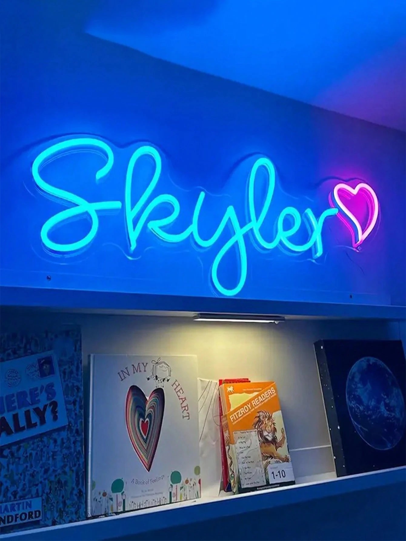 Customizable LED Neon Sign, Personalized Neon Wall Decor With Heart Shape Ending, Wall-Mounted, Suitable For Bedroom, Party, Living Room, Wedding Decoration, Christmas, Halloween, Thanksgiving, Birthd