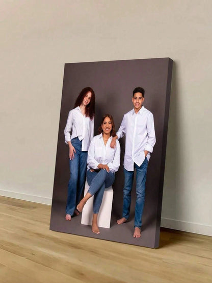 Customizable Photo Frame Canvas Art Prints, Suitable For Home Decor- Personalized Hanging Wall Art With Pine Wood Frame, Applicable For Living Room, Bedroom, Home Office- Fashionable Themed Art Canv