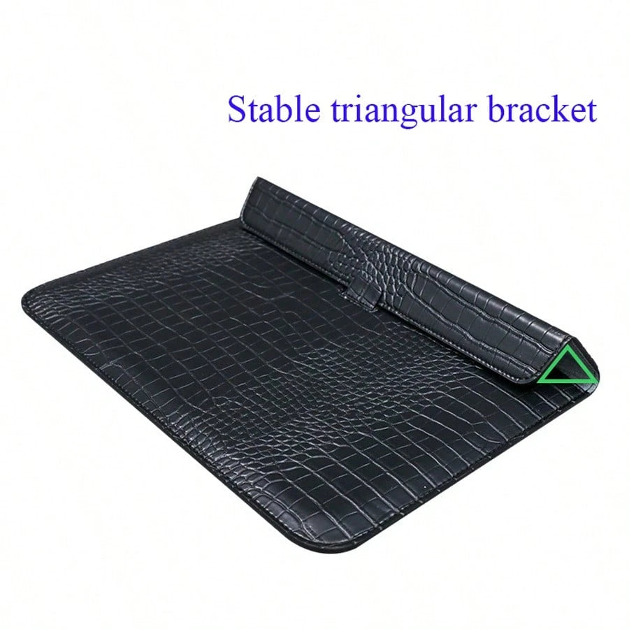 Customized Initial Letters Crocodile Pattern PU Leather Men Laptop Sleeve Bag Compatible With MacBook Air 13 Case 13.3 15.4 Pro Retina Personalized Women Sleeve Envelope PU Leather Laptop Sleeve Pouch