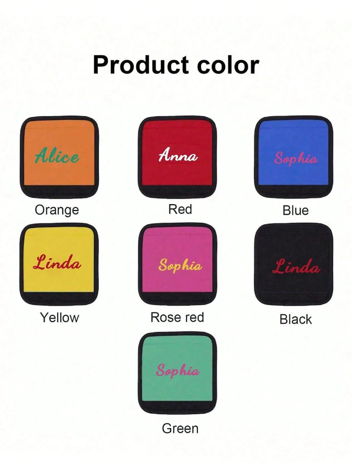 Customized Luggage Cover, Customizable Text Luggage Protector, Luggage Accessory, 14x15cm, Orange/Red/Blue/Yellow/Rose Red/Black/Green, Luggage Wrap, Mother's Day Gift, Easter Gift, Christmas Gift