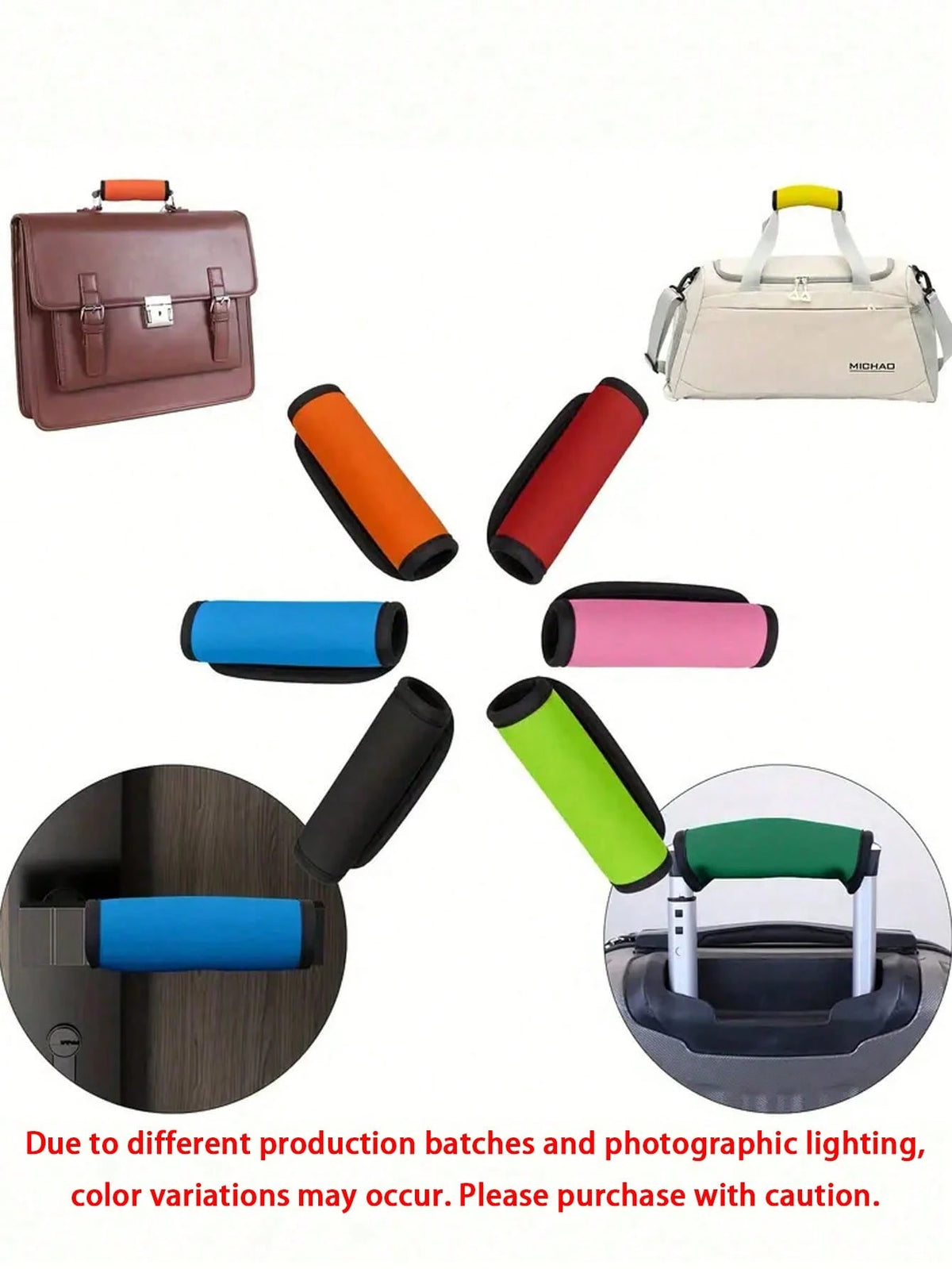 Customized Name, Personalized Soft Touch Luggage Handle Wrap- Fashionable And Durable Luggage Tag, Suitcase Handle Protector, Suitable For Travel, Train And Plane, Fits Most Luggage Handles, Availabl