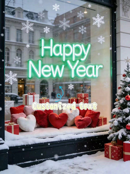 Customized New Year Neon Signs, Customizable Neon Signs For Wall Decoration, Personalized Neon Signs For Weddings, Birthday Parties, Bedrooms, Bars, Salons, Commercial Stores, Name Signs, Etc LED Sign