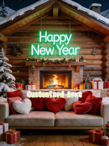 Customized New Year Neon Signs, Customizable Neon Signs For Wall Decoration, Personalized Neon Signs For Weddings, Birthday Parties, Bedrooms, Bars, Salons, Commercial Stores, Name Signs, Etc LED Sign