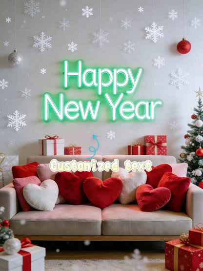 Customized New Year Neon Signs, Customizable Neon Signs For Wall Decoration, Personalized Neon Signs For Weddings, Birthday Parties, Bedrooms, Bars, Salons, Commercial Stores, Name Signs, Etc LED Sign