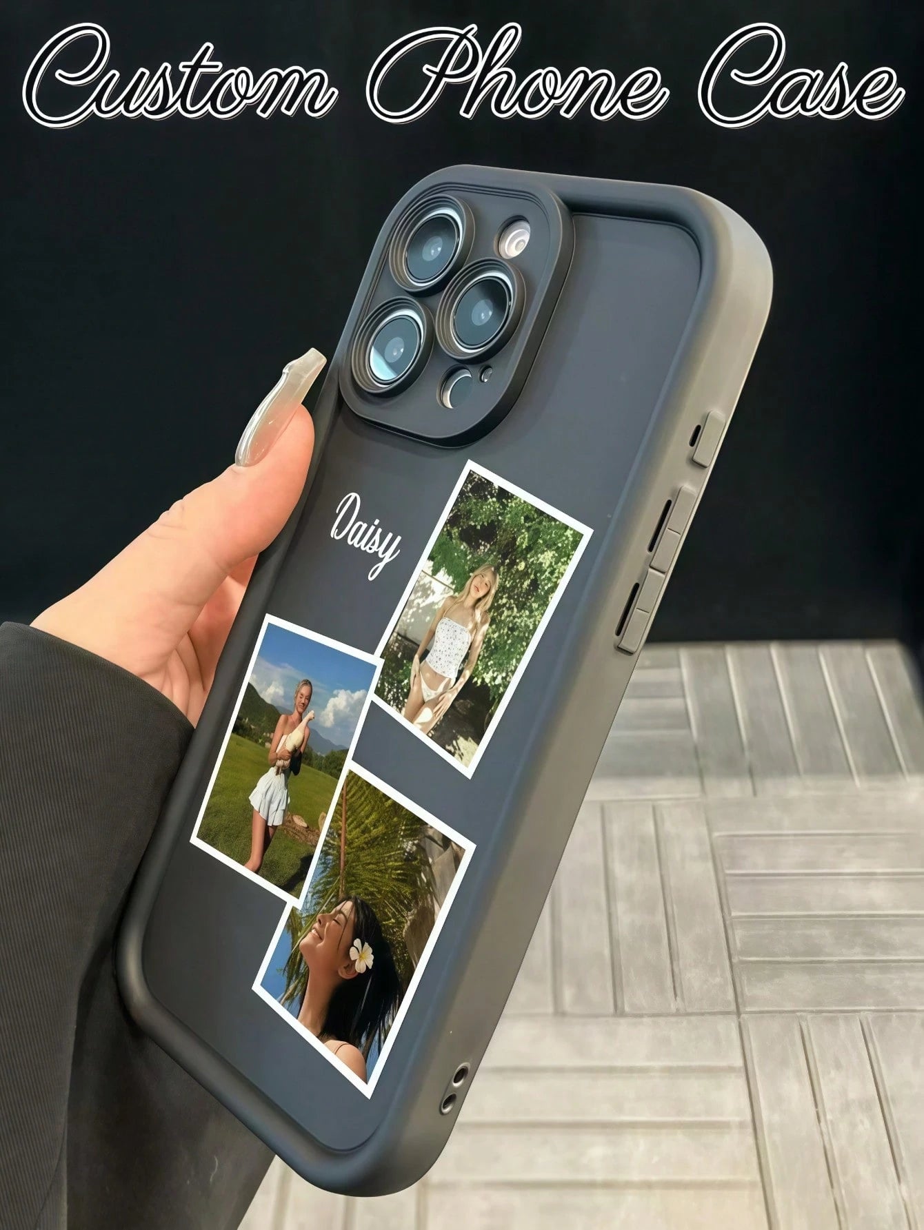 Customized Photo Soft Silicone Phone Case, Minimalist, Fashionable, Cute, Unique Design, Full Coverage Phone Protector, Personalized Gift For Valentine's Day, Wedding, Anniversary, Compatible With Iph