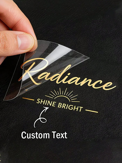 Customized UV Transfer Stickers, Includes Custom Logo, Text And Patterns, Crystal Transfer Decals Suitable For Metal Plates, Glass Cups, Wireless Earphones, Phone Cases, Computers And Storage Boxes, E