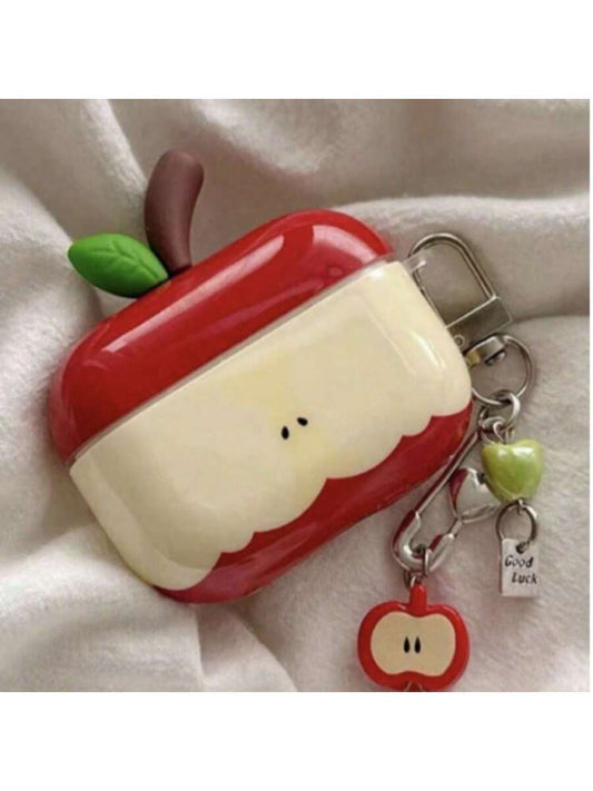 Cute Apple Element 1pc 3D Apple Style Protective Case Compatible With Airpods Pro 1st/2nd/3rd/4th Generation Bluetooth Earphone Cases Spring Birthday Gift Anniversary