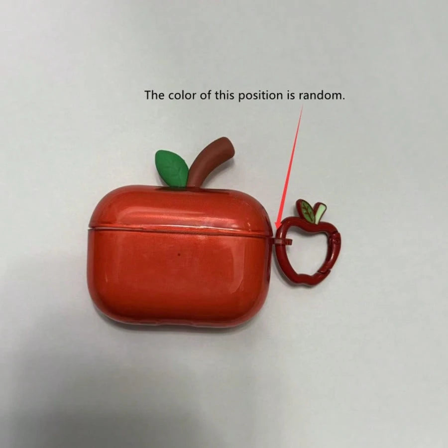 Cute Apple Element 1pc 3D Apple Style Protective Case Compatible With Airpods Pro 1st/2nd/3rd/4th Generation Bluetooth Earphone Cases Spring Birthday Gift Anniversary