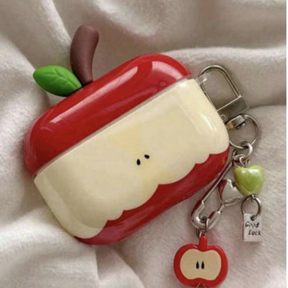 Cute Apple Element 1pc 3D Apple Style Protective Case Compatible With Airpods Pro 1st/2nd/3rd/4th Generation Bluetooth Earphone Cases Spring Birthday Gift Anniversary