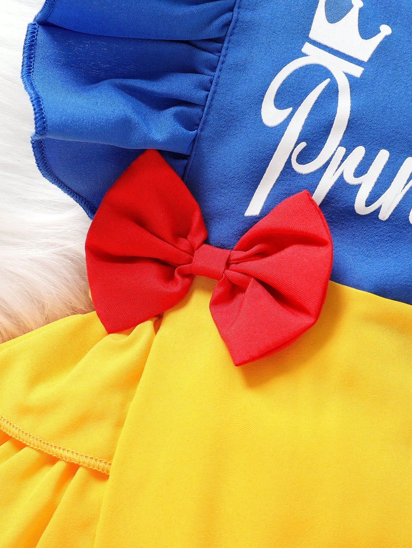 Cute Baby Girls Soft & Cozy Fashionable Crown & Letter Print Bow Decor One-Piece Dress With Headband, Casual Party Vacation Outfit, Spring/Summer