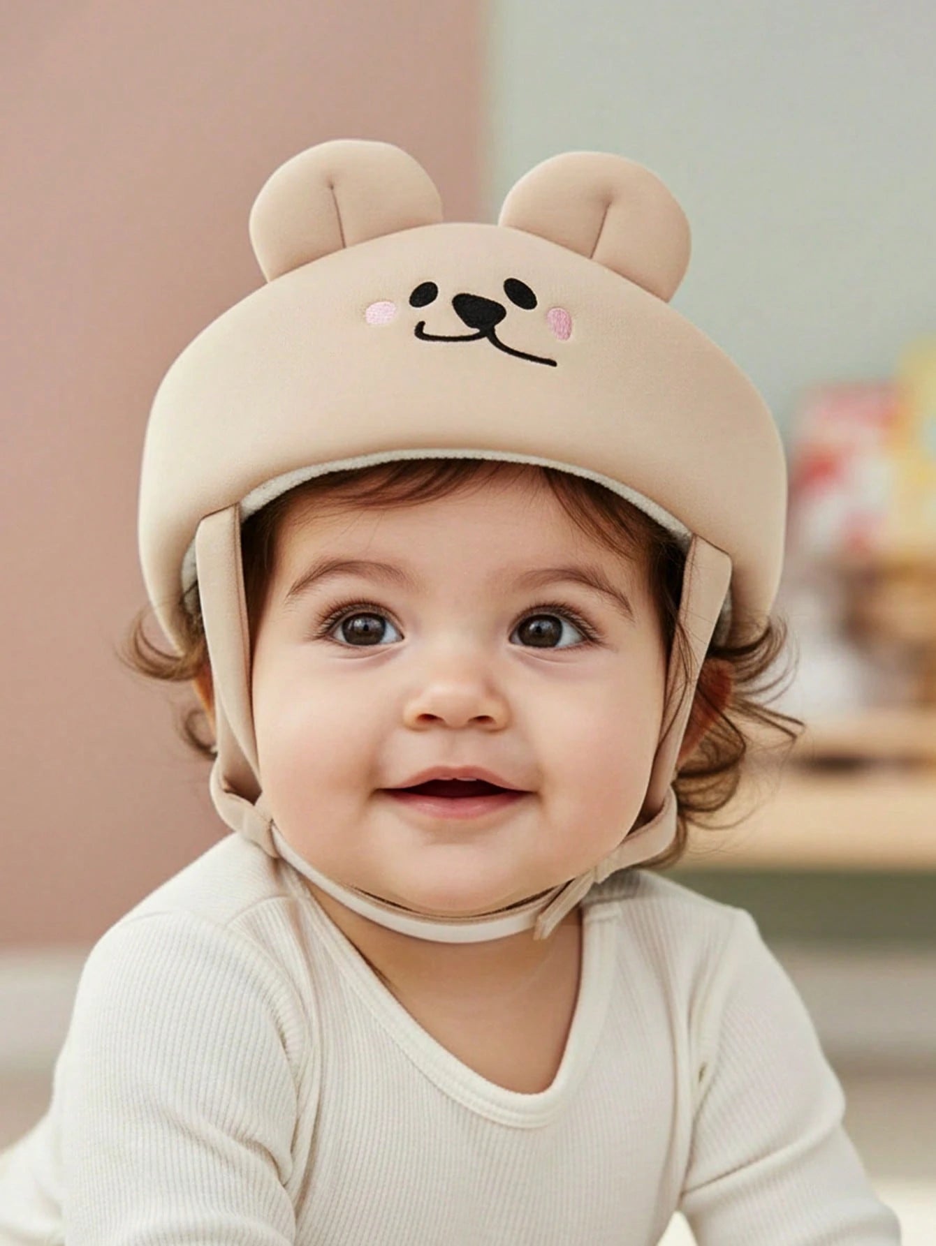 Cute Bear Anti-Fall Baby Walking Hat, Anti-Collision Protective Headgear For Babies, Toddlers & Children Walkers, Suitable For Babies Aged 10-36 Months
