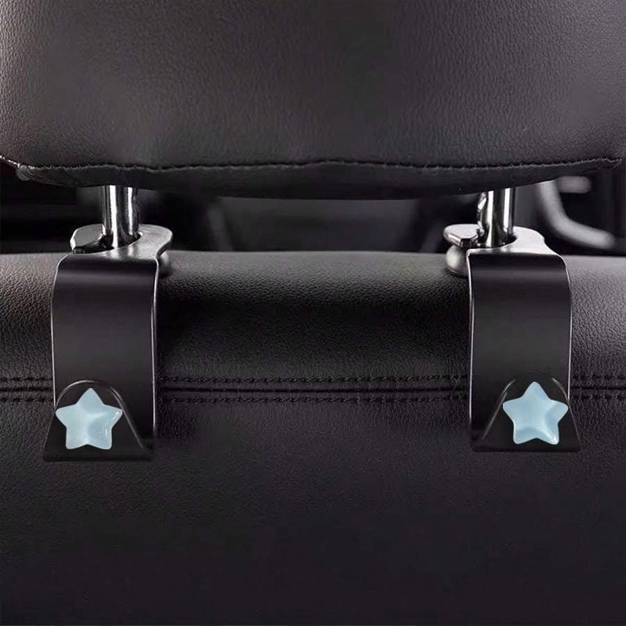 Cute Bow-Knot Car Headrest Hook, Adorable Car Interior Decor, Front Seat Headrest Hanger, Car Seat Hook Accessories, Rear Seat Headrest Hook, Universal Car Interior Accessories