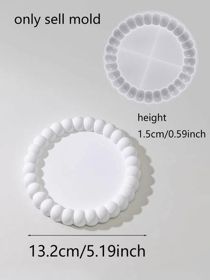 Cute Bubble Shaped Cement Mold For Making Jewelry Tray, Plaster Crafts, Resin Coasters, Silicone Mold