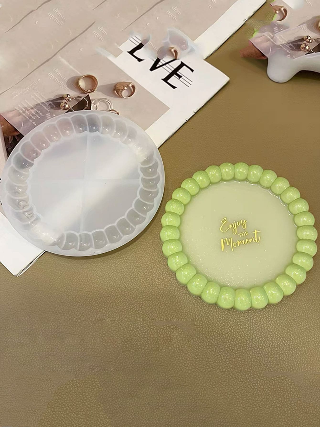 Cute Bubble Shaped Cement Mold For Making Jewelry Tray, Plaster Crafts, Resin Coasters, Silicone Mold