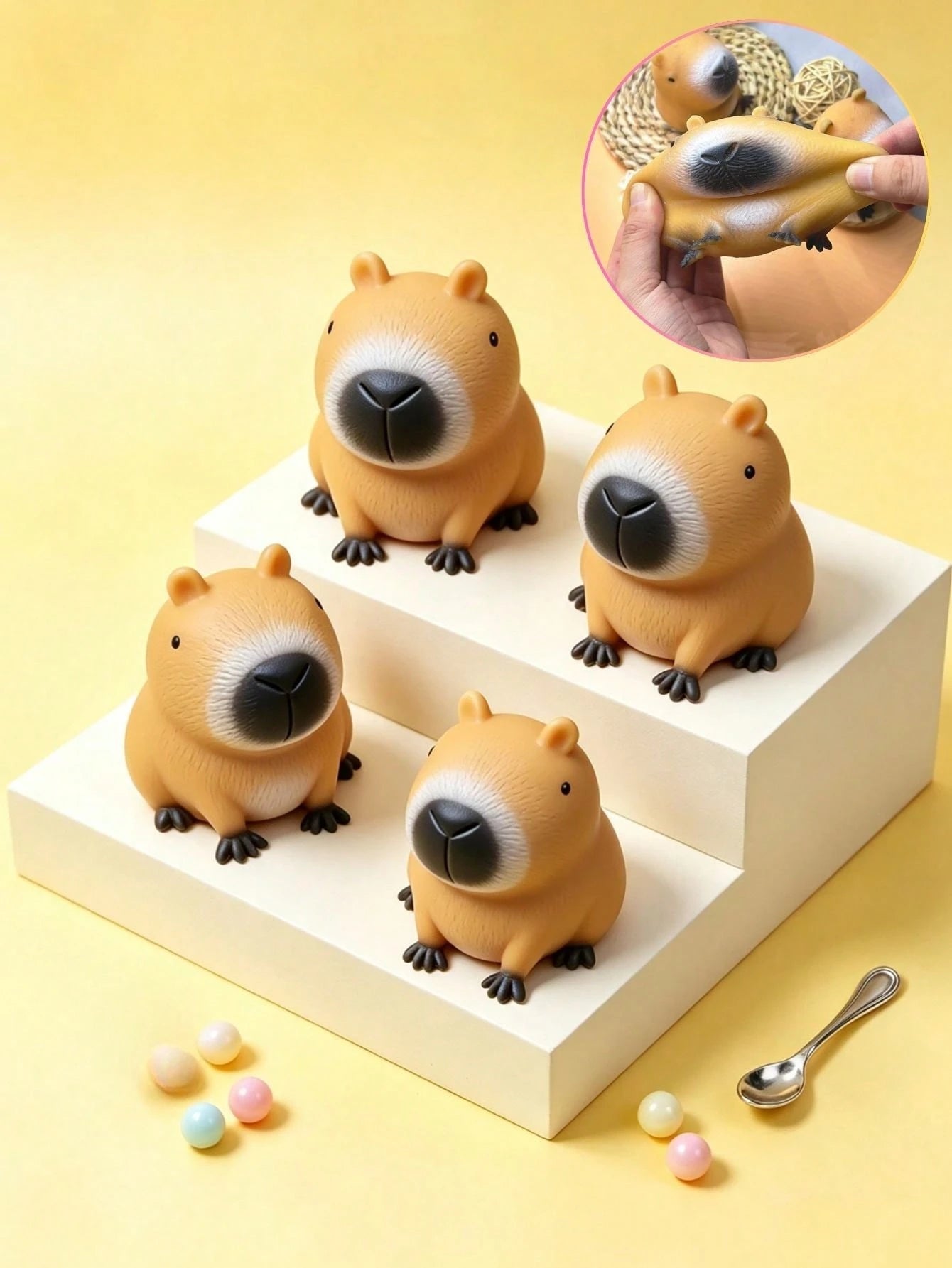 Cute Capybara Squeeze Toy, Fun Stress Relief Toy, Adorable Pet Animal Toy, Suitable For Educational Games, Stress Relief For Teens And Adults, Perfect For Back To School Season, Room Decor And Hallowe