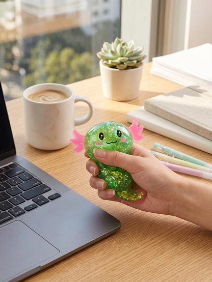 Cute Salamander Soft Rubber Squeeze Toy, Shiny Salamander Sensory Stress Relief Toy, Slow Rebound Pressure Relief Toy, Suitable For Teens And Adults, Cute Desk Decor, Relaxing Squeeze Toy, Halloween P