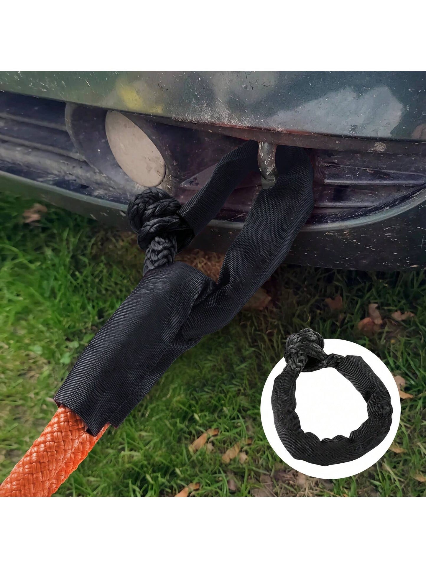 D-Ring Shackle, Synthetic Soft Shackle, Recovery Shackle, 2/4 Pack Alloy Steel Shackles Break Strength With Screw Pin, Isolators & Washers, With Extra Sleeves & Storage Bag For UTV, ATV, Trucks, Heavy