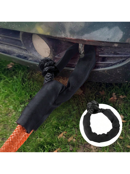 D-Ring Shackle, Synthetic Soft Shackle, Recovery Shackle, 2/4 Pack Alloy Steel Shackles Break Strength With Screw Pin, Isolators & Washers, With Extra Sleeves & Storage Bag For UTV, ATV, Trucks, Heavy