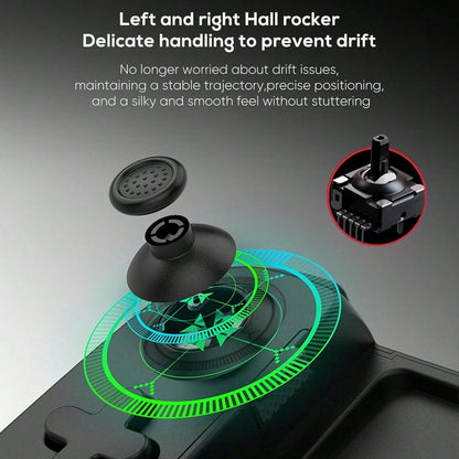 D6 Adjustable Wireless Mobile Gaming Controller (Blue/Yellow) – Hall Effect Joysticks, Stretchable Ergonomic Handle, 6-Axis Gyro Sensing, Ultra-Low Latency For Android & IOS – Spring Birthday Gift