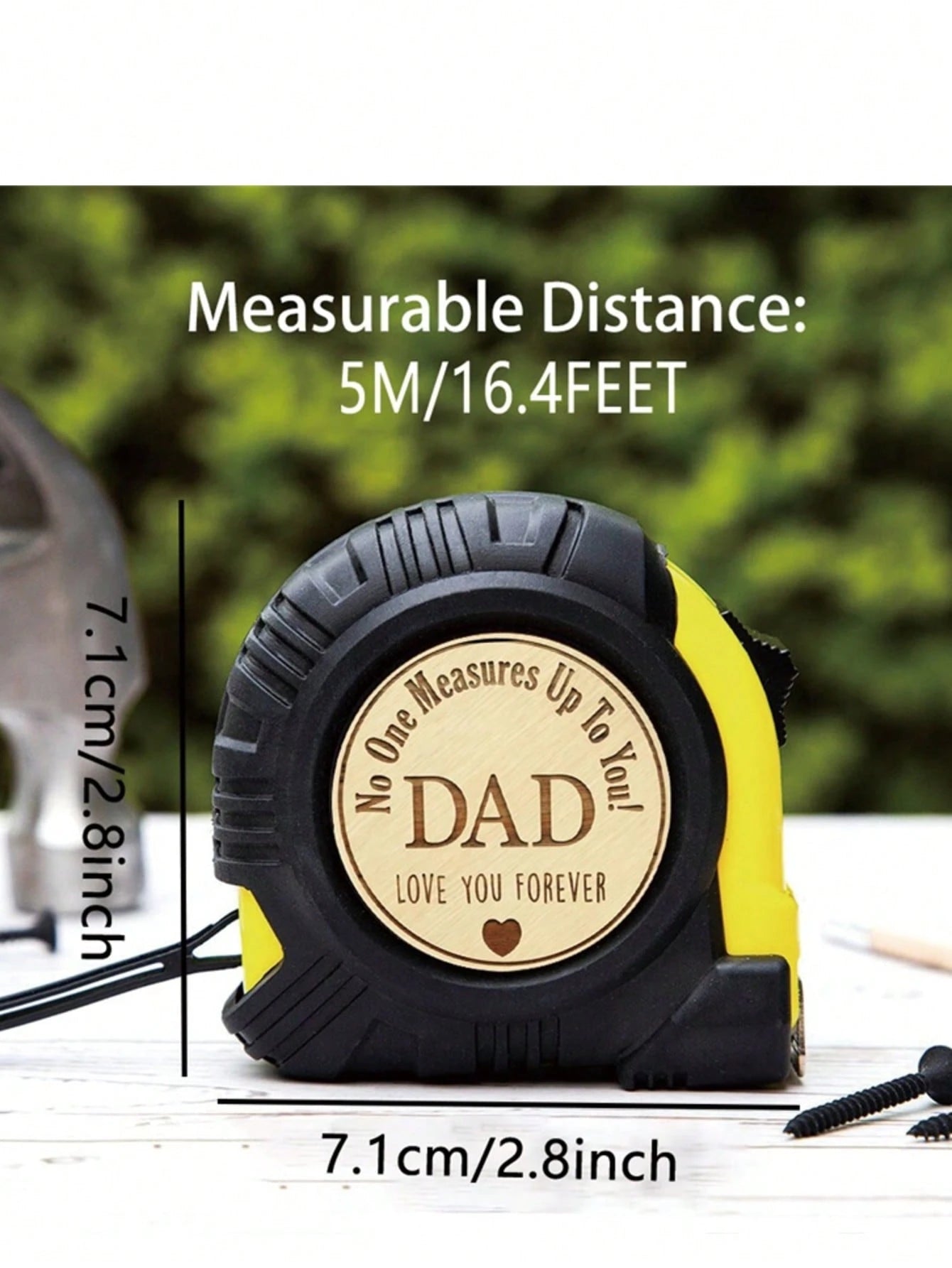Dad's Favorite Engraved Tape Measure. You Are Made Of Unique And Durable ABS Resin, Featuring A Lock Design. A Perfect Father's Day, Birthday, And Christmas Gift For Woodworking And DIY Enthusiasts. A