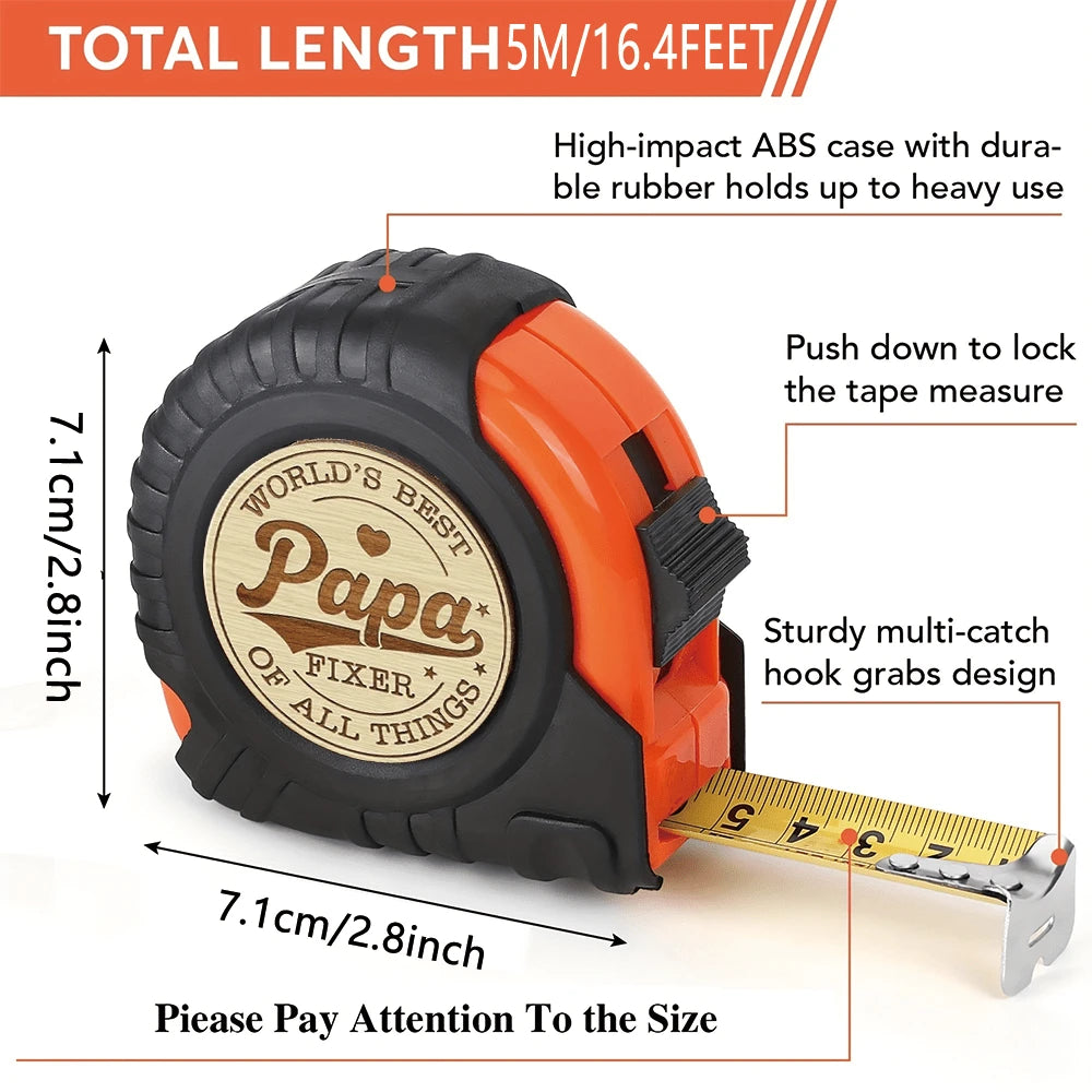 Dad's Favorite Engraved Tape Measure. You Are Made Of Unique And Durable ABS Resin, Featuring A Lock Design. A Perfect Father's Day, Birthday, And Christmas Gift For Woodworking And DIY Enthusiasts. A