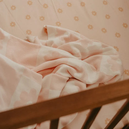 Daisy Grid Reversible Throw Blanket