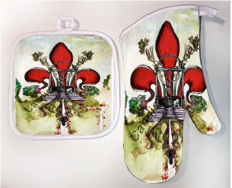 Pot Holder & Oven Mitt Set