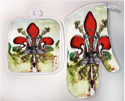 Pot Holder & Oven Mitt Set
