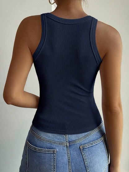 DAZY Women's Elegant Solid Color Slim Fit Camisole, Suitable For Autumn And Winter Summer