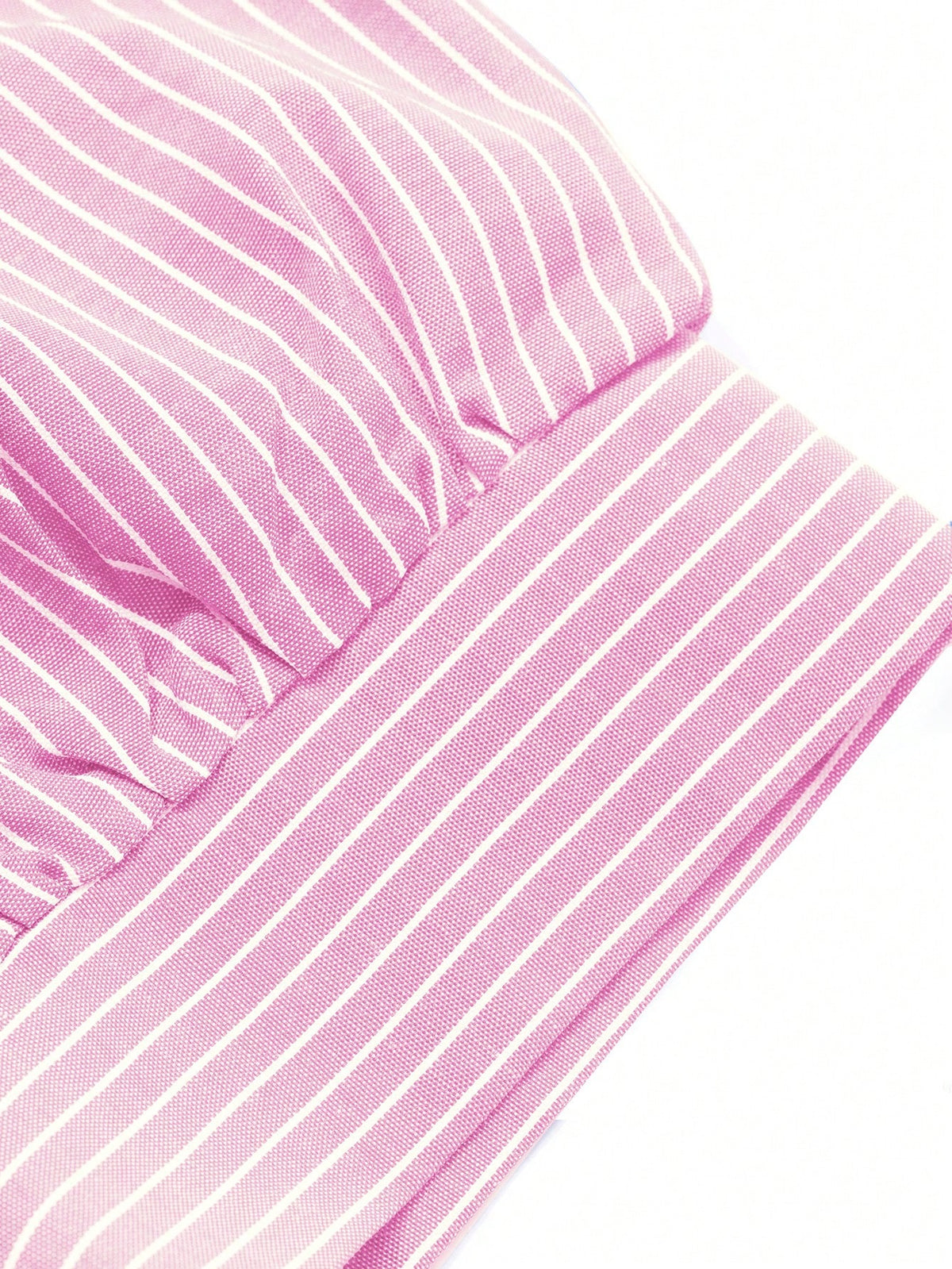DAZY Women Striped Turndown Collar Lantern Sleeve Loose Blouse, Spring/Summer/Autumn