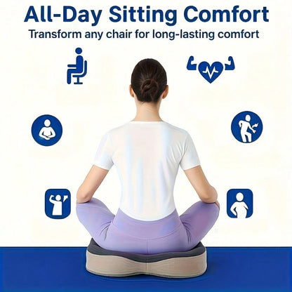 Decompression Cushion, Suitable For Office/Home Chairs, Ultra-Dense Memory Foam, Ergonomic Oval Design To Support Thighs And Hips, Improve Posture, Comfortable Seat All Day Long, Mother's Day Gift