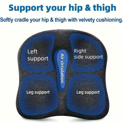 Decompression Cushion, Suitable For Office/Home Chairs, Ultra-Dense Memory Foam, Ergonomic Oval Design To Support Thighs And Hips, Improve Posture, Comfortable Seat All Day Long, Mother's Day Gift