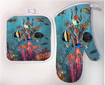 Pot Holder & Oven Mitt Set