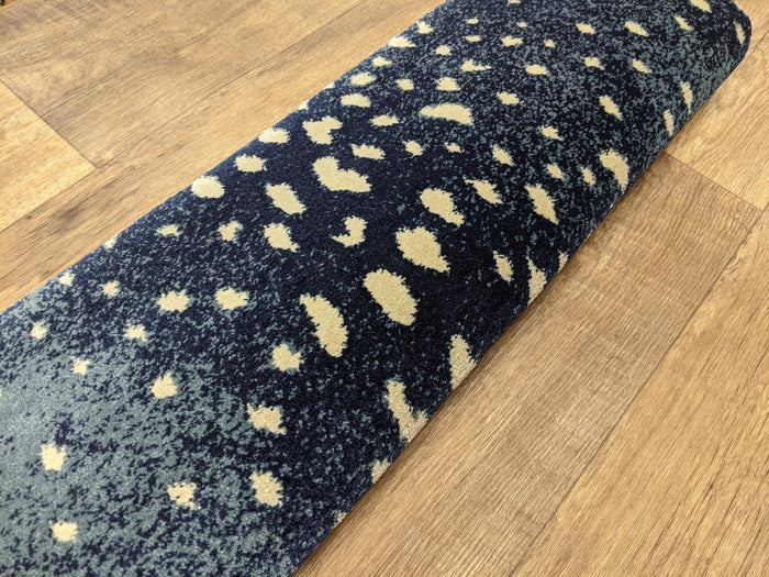 Prestige Mills Stair Runners Deerfield 76 Blue Animal Print By Prestige In Assorted Sizes