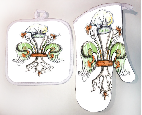 Pot Holder & Oven Mitt Set