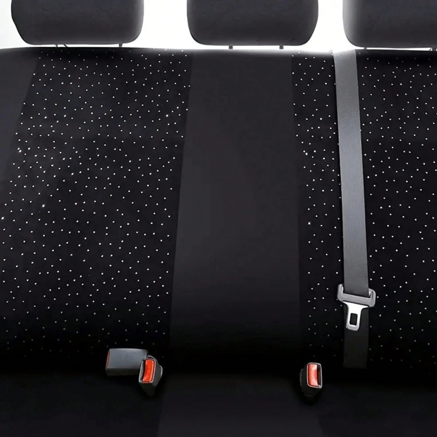 Diamond Black Car Seat Covers 9pcs 5 Seater Breathable All Season Comfort Stylish Design For Cars SUVs Trucks