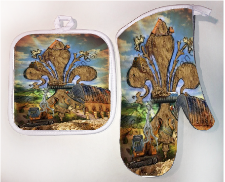 Pot Holder & Oven Mitt Set