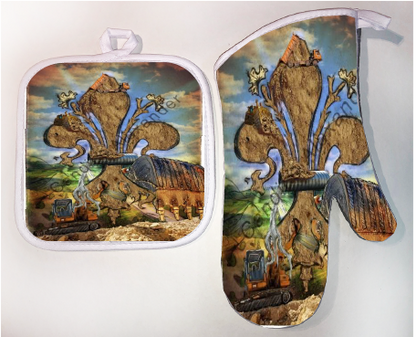Pot Holder & Oven Mitt Set