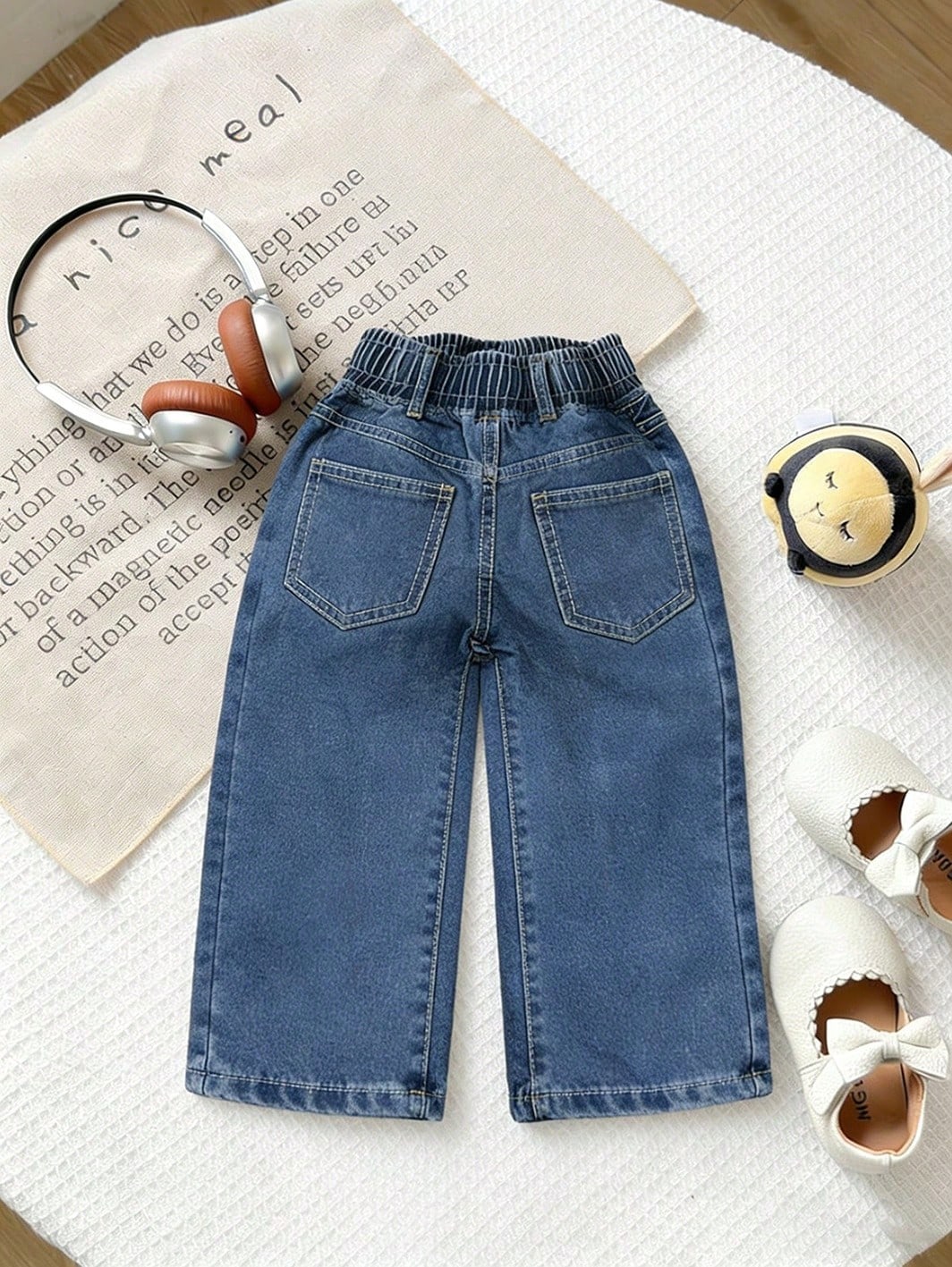 Disney Toy Story Patterned Baby Loose-Fitting Straight-Leg Jeans Are Perfect For Spring/Summer Casual Vacations, Western Street Style, And Party Wear.