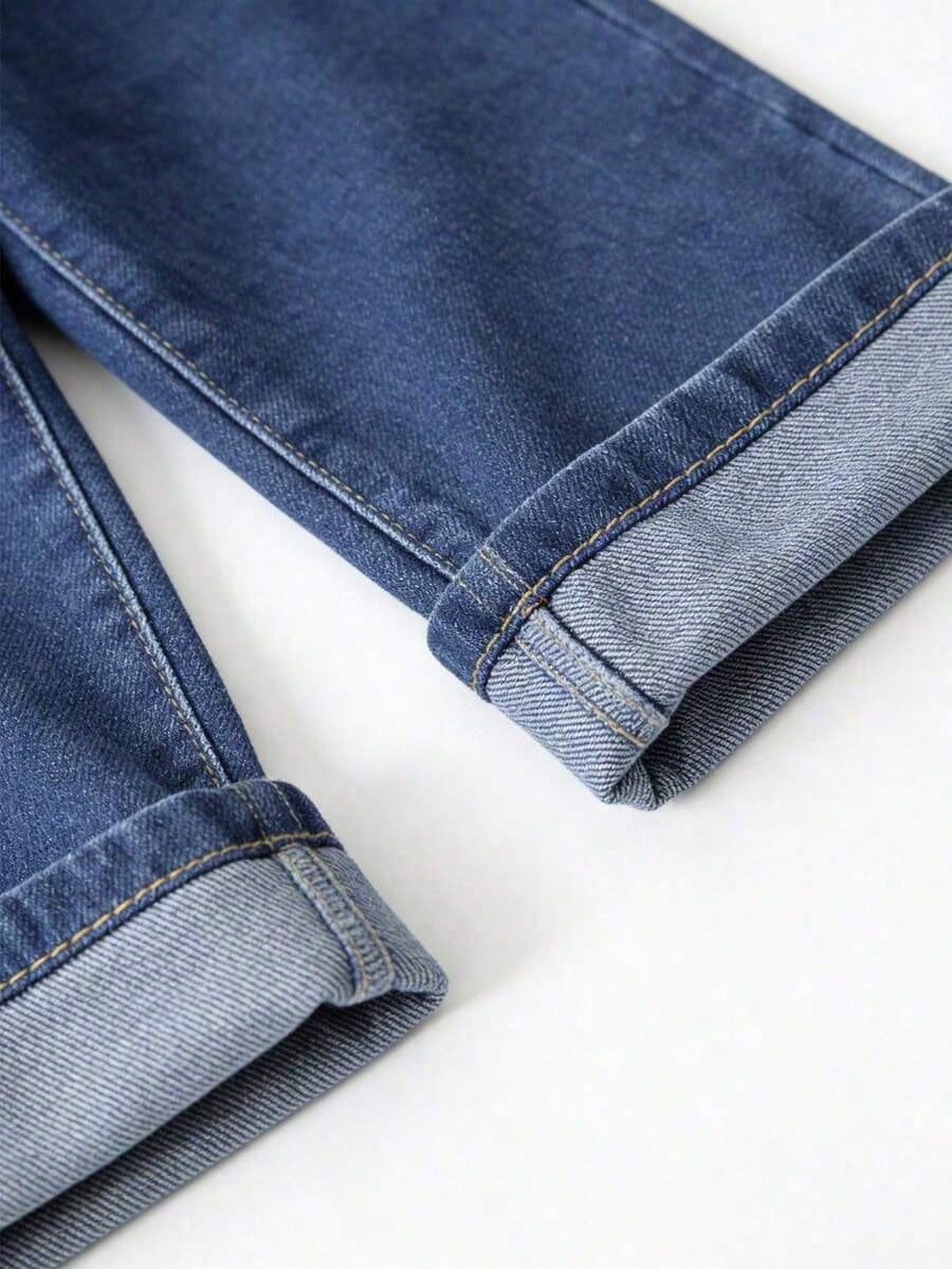 Disney Toy Story Patterned Baby Loose-Fitting Straight-Leg Jeans Are Perfect For Spring/Summer Casual Vacations, Western Street Style, And Party Wear.