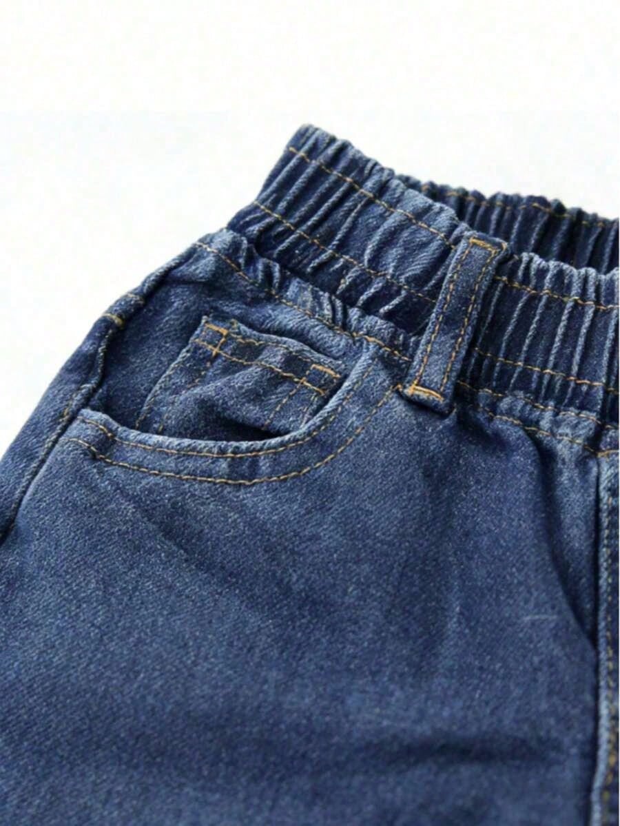 Disney Toy Story Patterned Baby Loose-Fitting Straight-Leg Jeans Are Perfect For Spring/Summer Casual Vacations, Western Street Style, And Party Wear.