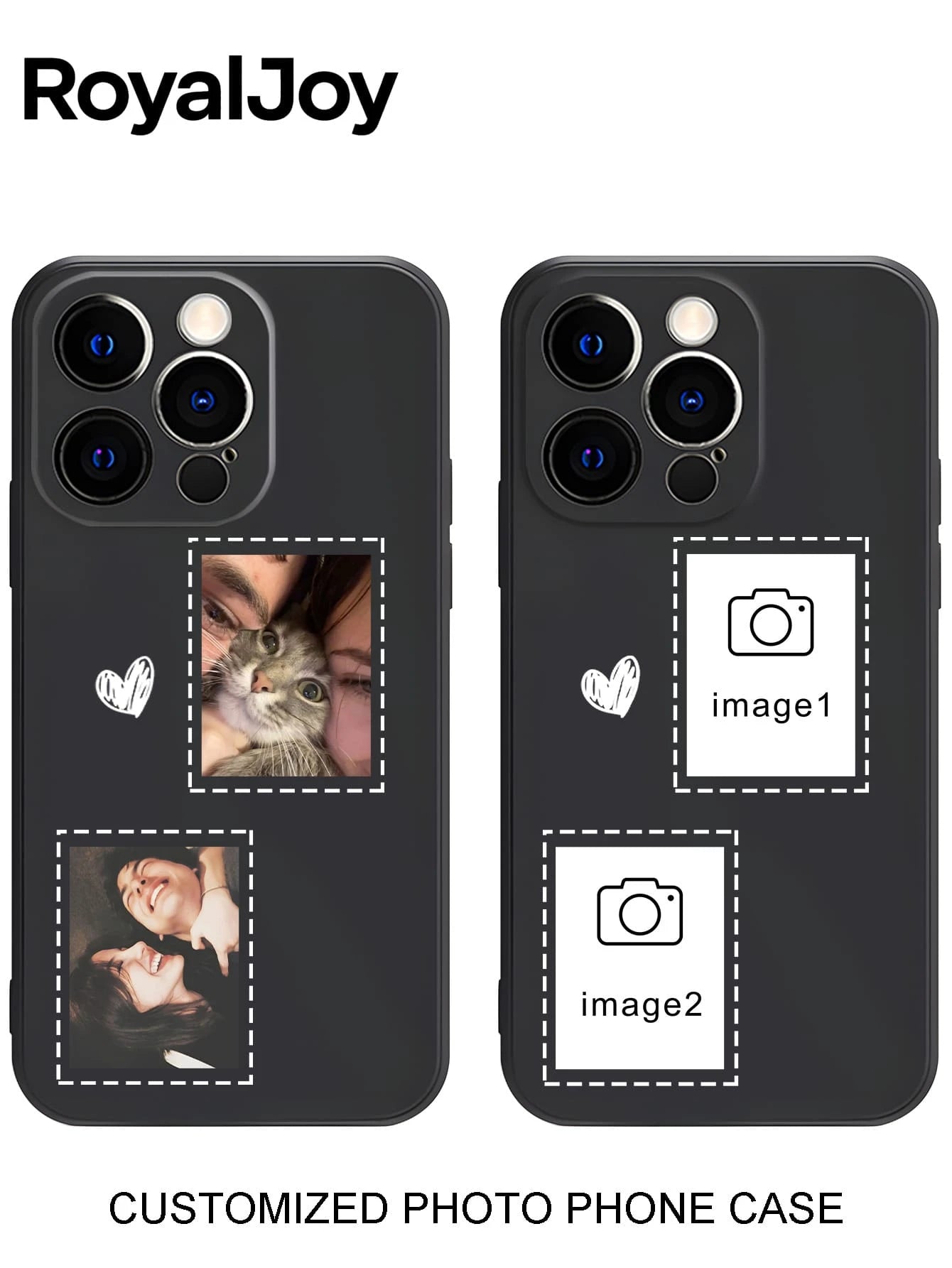 DIY Custom Photo Phone Case With Camera Protection- Photo Personalized For IPhone16E/15PROMAX/14/13MINI/12/11 Pro Max Plus/X/Xs Max- Scratch-Resistant TPU Material- Creative Fashion Gift For Couple