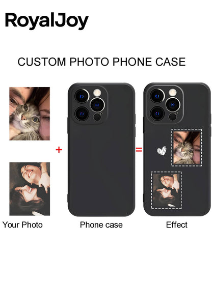 DIY Custom Photo Phone Case With Camera Protection- Photo Personalized For IPhone16E/15PROMAX/14/13MINI/12/11 Pro Max Plus/X/Xs Max- Scratch-Resistant TPU Material- Creative Fashion Gift For Couple