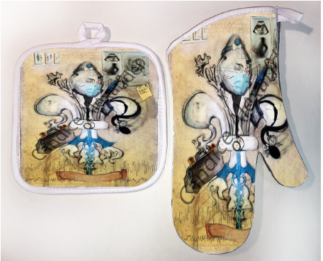 Pot Holder & Oven Mitt Set