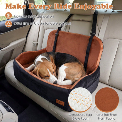 Dog Car Seat For Medium & Large Dogs Up To 55 LbsFoam Dog Booster Seat For Back