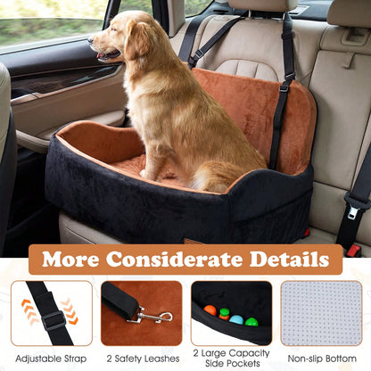 Dog Car Seat For Medium & Large Dogs Up To 55 LbsFoam Dog Booster Seat For Back
