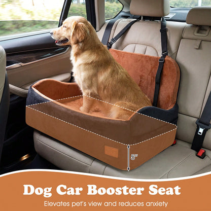 Dog Car Seat For Medium & Large Dogs Up To 55 LbsFoam Dog Booster Seat For Back