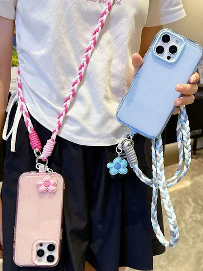 Dopamine Color Ins Style Cloud & Star Phone Lanyard Wrist Strap, Suitable For Phone/Camera, Multi-Functional Keychain Bag Pendant