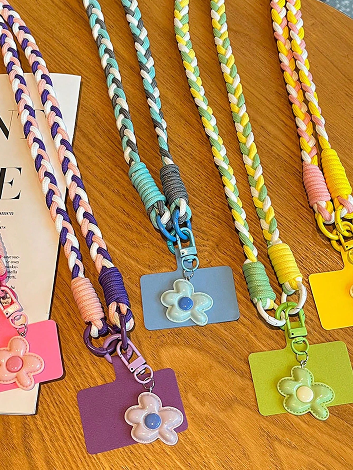 Dopamine Color Ins Style Cloud & Star Phone Lanyard Wrist Strap, Suitable For Phone/Camera, Multi-Functional Keychain Bag Pendant