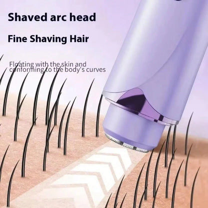 Double Beard Grooming Head Multi-Function Epilator USB Rechargeable Painless Women Hair Remover Mini Size Gentle Electric Shaver